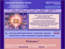 Tablet Screenshot of consciousevolutionboston.org